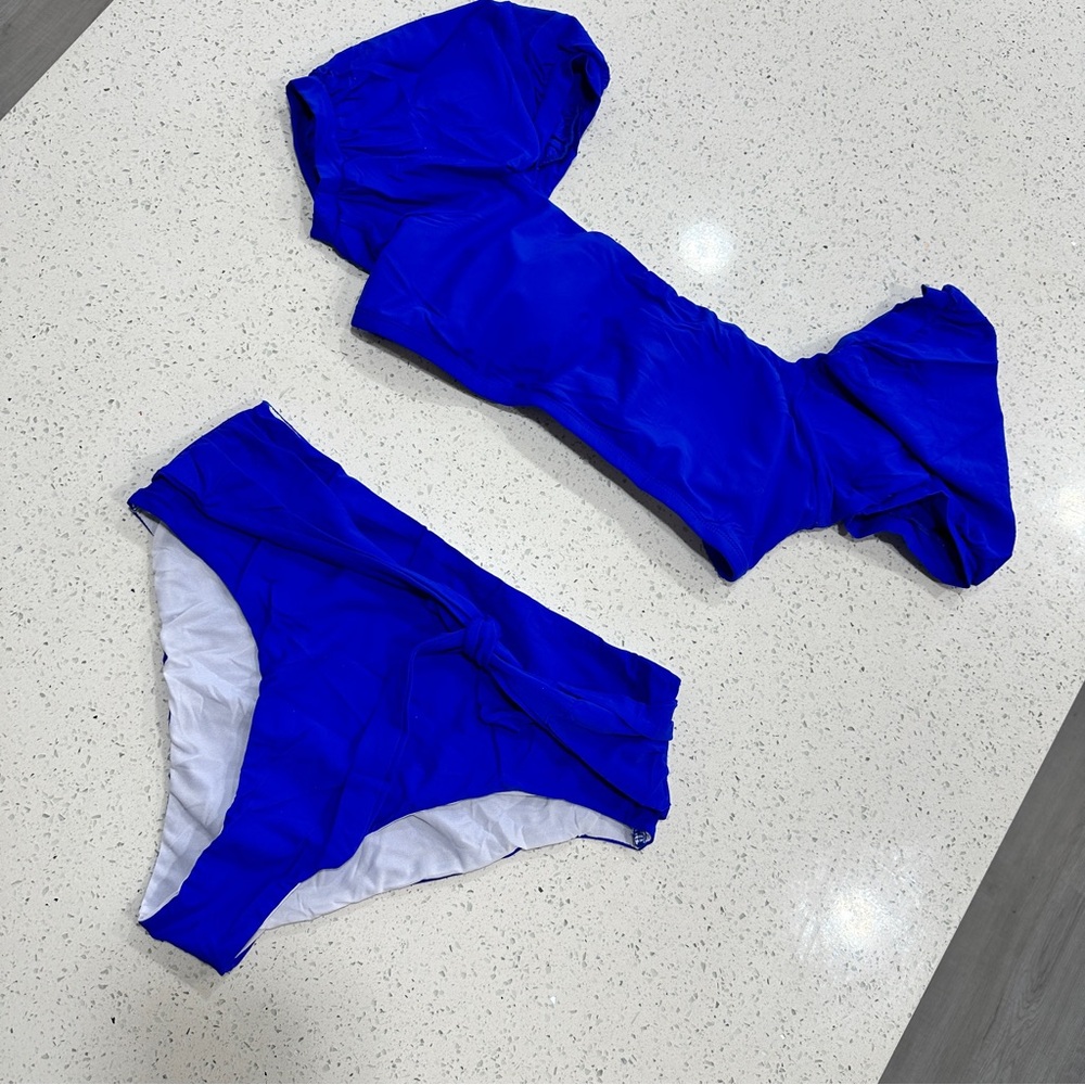 Shein Royal Blue Bikini Swim Set sz XL